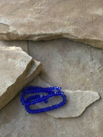 B2901  FULL Strand of Rondelle Glass Beads “Blue”