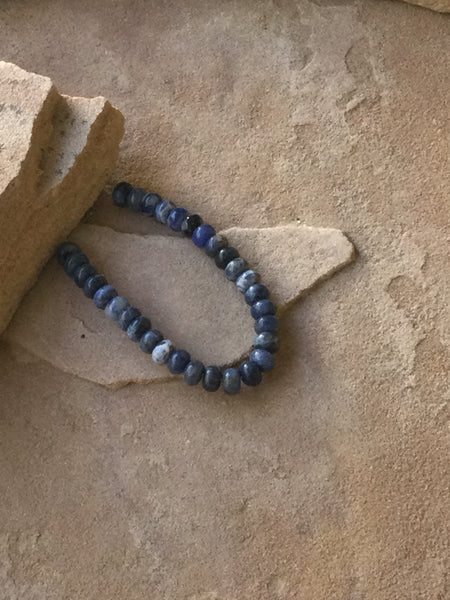 B3058  FULL Strand of Sodalite Rondelle Beads