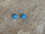 B3113  TWO (2) Artisan Handmade Lamp Work Glass Beads “Blues”