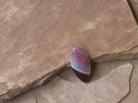 B3187  Banded Dagger Agate Bead/Pendant “Pink/Brown”