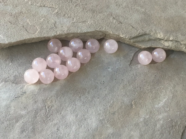 B3717  FOURTEEN (14) Rose Quartz Gemstone Beads