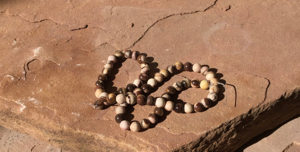 B3755  FULL Strand of Australian Zebra Jasper Beads