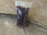 B3841  3x3 Baggy FILLED with Czech Glass Seed Beads “Dark Purple”