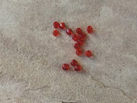 B3843  3x3 baggy FILLED with Czech Glass Seed Beads “Red”