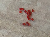 B3843  3x3 baggy FILLED with Czech Glass Seed Beads “Red”