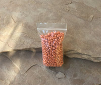 B3850  FULL 3x3 Baggy Filled w/ Czech Glass Seed Beads “AB Finish/Orange”