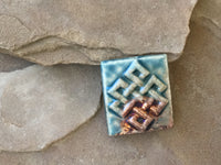 B3866  OOAK Raku Glazed Infinity Focal/Bead