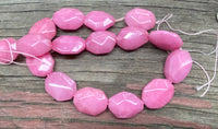 B3728  FULL Strand of Dyed Jade Faceted Beads