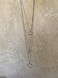 J0356 ONE (1) 3 Tiered Gunmetal “Sweater” Necklace 30” Long