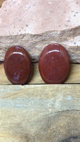 CAB0230 Set of TWO Brecciated Jasper Oval Cabochons