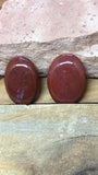 CAB0230 Set of TWO Brecciated Jasper Oval Cabochons