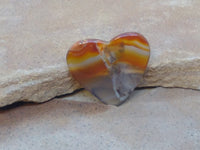 CAB0456  Agate Sliced Druzy Cabochon “Heart”