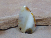 CAB0474  Teardrop Agate Cabochon “White/Tans”