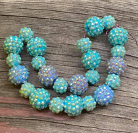 B2243   FULL Strand of Vintage Acrylic Shambala Beads