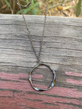 J0356 ONE (1) 3 Tiered Gunmetal “Sweater” Necklace 30” Long