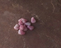 B3334  TEN (10) Vintage Czech Glass Beads Circa 60’s “Pink”