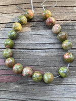 B3290  ONE (1) FULL Strand of Unakite Beads