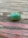 V0653  Vintage Green Serpentine Tube Bead