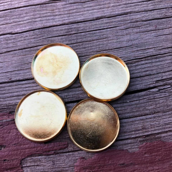 M0203 Set of FOUR (4) Brass Cabochons