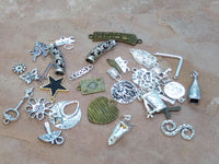 M0371 HUGE Lot of Mixed Metal Misc Charms, Spacers