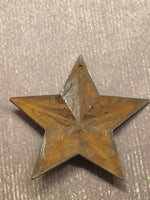 M0385  ONE (1) Vintage Copper Metal Star Cabochon Circa 1964