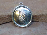 M0411  Silver Plated Leaf Pendant