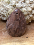 P0406  Red Creek Jasper Teardrop Pendant