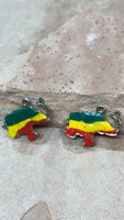 P0436 Set of TWO (2) Hand Made Polymer Clay Elephant Charms/Pendants