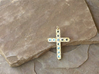 P1252  Brass and Gunmetal Spiked Cross