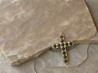 P1252  Brass and Gunmetal Spiked Cross