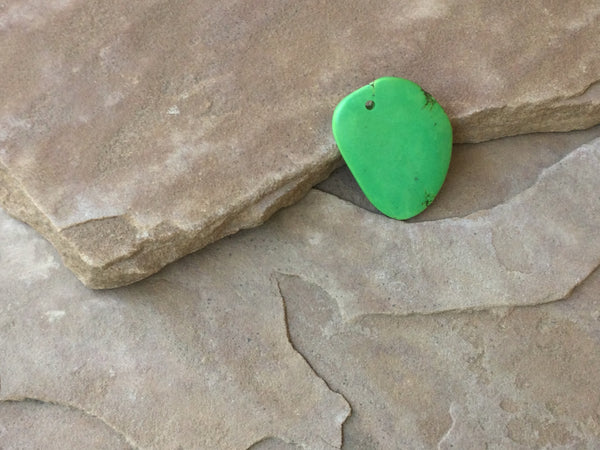 P1333  Green Apple Howelite Pendant