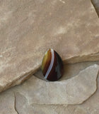 P1353   Teardrop Banded Agate Pendant “Browns”