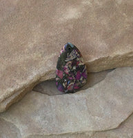 P1357   Matrix Sea Sediment Jasper Teardrop Pendant “Purple”