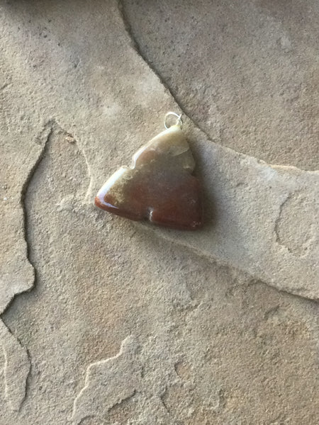 P1455  Fancy Jasper Triangle Pendant