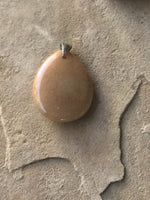 P1462  Peach Aventurine Teardrop Pendant