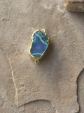 P1470   Blue Druzy Electroplated Pendant/Connector