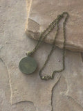 P1530  Copper Metal Colored Pendant with matching 18” Necklace