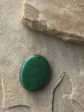 P1537  Dyed Green Jade Oval Pendant