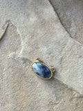 P1542  Sodalite set in Brass Connector/Pendant