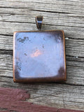 P1573  ONE (1) Modern Handmade Bronze Metal Pendant