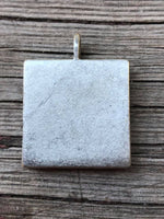 P1575  ONE (1) Modern Handmade Silver Plated Metal Pendant