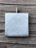 P1575  ONE (1) Modern Handmade Silver Plated Metal Pendant