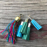 P1576  Set of FIVE (5) Misc Suede Tassel Lot “Turquoise/Green/Multi”