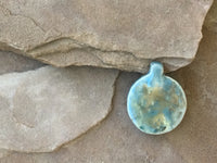 P1830  ONE (1) Raku Glazed Ceramic Pendant “Dots”