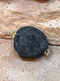 P0863  Black Druzy Connector