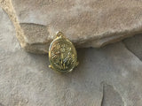 V0145 One (1) Vintage Golden Locket Pendant