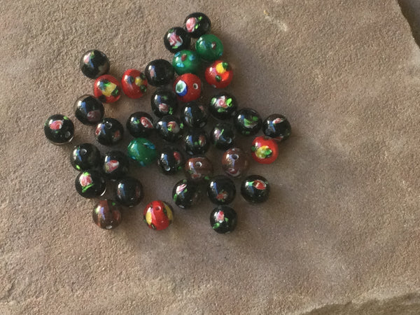 V0488  Misc Colored Vintage Lamp Work Glass Beads