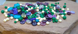 V0628  HUGE lot of Vintage Lucite & Glass Beads/Buttons