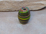 V0753  Vintage Handmade Lamp Work Glass Trade Bead Circa 60’s