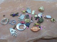 V0806   a “LOT” of Vintage Mixed Metal Charms/Pendants Circa 70/80’s